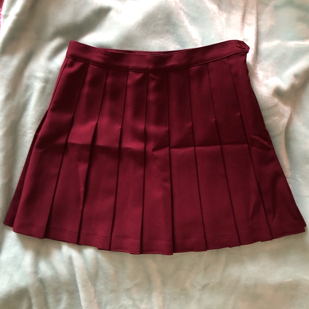 American Apparel Tennis Skirt (Maroon) NWOT
